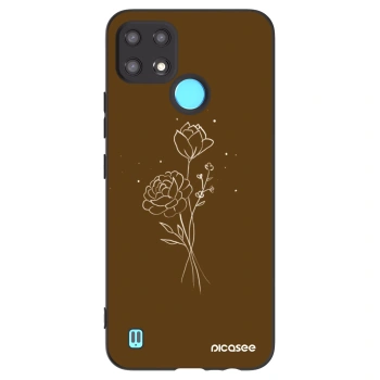 Obal pro Realme C21 - Brown flowers