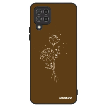 Obal pro Samsung Galaxy A22 A225F 4G - Brown flowers