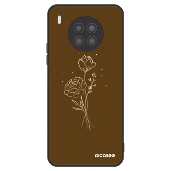 Obal pro Huawei Nova 8i - Brown flowers