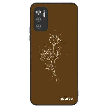 Obal pro Xiaomi Poco M3 Pro 5G - Brown flowers