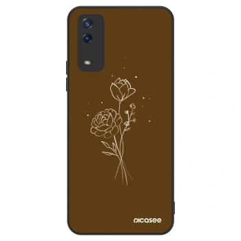 Obal pro Vivo Y11s - Brown flowers