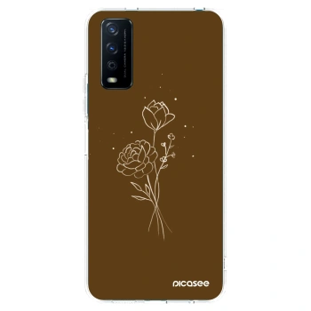 Picasee silikonový průhledný obal pro Vivo Y11s - Brown flowers
