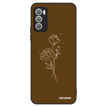 Obal pro Motorola Moto G60 - Brown flowers