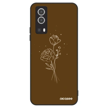 Obal pro Vivo Y72 5G - Brown flowers