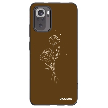 Picasee silikonový černý obal pro Xiaomi Redmi Note 11S 4G - Brown flowers