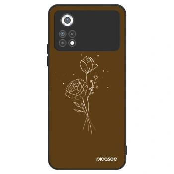 Obal pro Xiaomi Poco X4 Pro 5G - Brown flowers