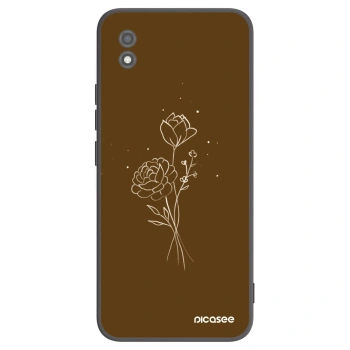 Picasee silikonový černý obal pro Realme C11 (2021) - Brown flowers