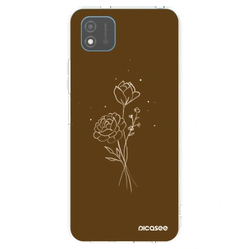 Picasee silikonový průhledný obal pro Realme C11 (2021) - Brown flowers