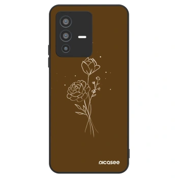 Obal pro Vivo V23 5G - Brown flowers