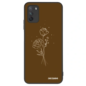Obal pro Xiaomi Poco M3 - Brown flowers