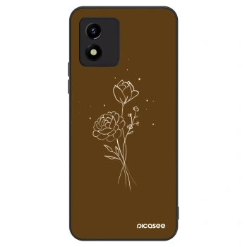Obal pro Vivo Y01 - Brown flowers