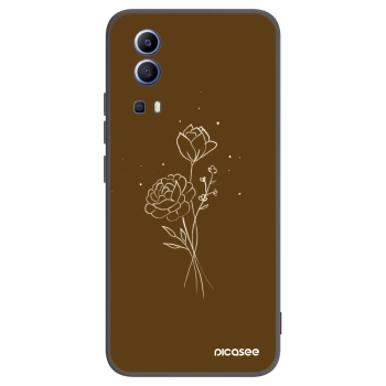 Picasee silikonový černý obal pro Vivo Y52 5G - Brown flowers