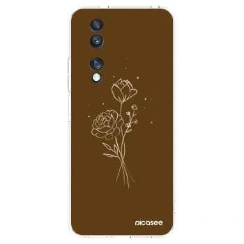 Picasee silikonový průhledný obal pro Honor 70 - Brown flowers