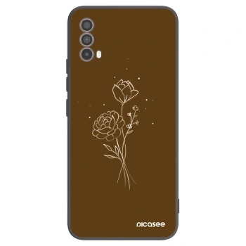 Obal pro Motorola Moto E40 - Brown flowers