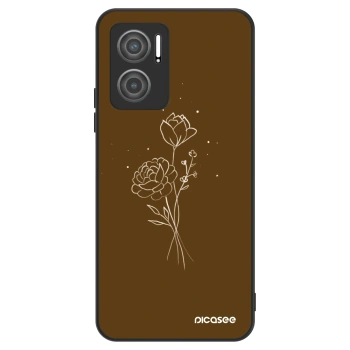 Obal pro Xiaomi Redmi 10 5G - Brown flowers