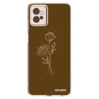 Picasee silikonový průhledný obal pro Motorola Moto G32 - Brown flowers