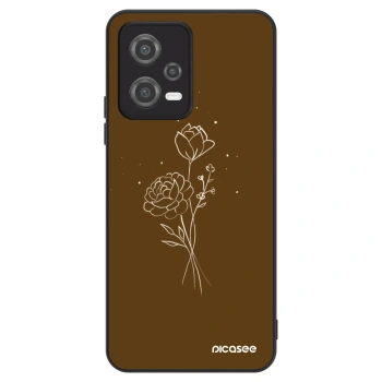 Obal pro Xiaomi Poco X5 - Brown flowers