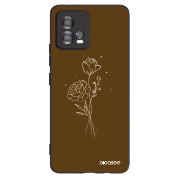Obal pro Motorola Moto G72 - Brown flowers