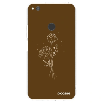 Obal pro Huawei P9 Lite 2017 - Brown flowers