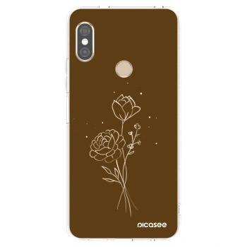 Obal pro Xiaomi Redmi Note 5 Global - Brown flowers