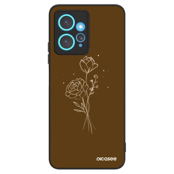 Obal pro Xiaomi Redmi Note 12 4G - Brown flowers