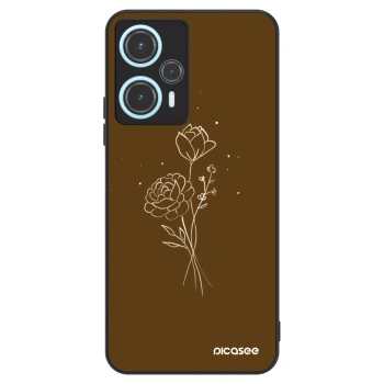 Obal pro Xiaomi Poco F5 - Brown flowers