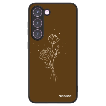 Picasee ULTIMATE CASE PowerShare pro Samsung Galaxy S23 5G - Brown flowers