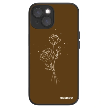 Picasee ULTIMATE CASE MagSafe pro Apple iPhone 15 - Brown flowers