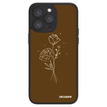 Picasee ULTIMATE CASE MagSafe pro Apple iPhone 15 Pro Max - Brown flowers