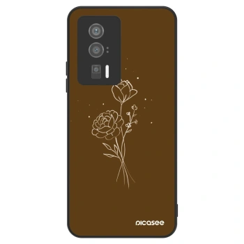 Obal pro Xiaomi Poco F5 Pro 5G - Brown flowers