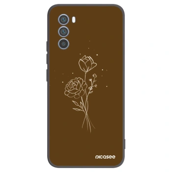 Obal pro Motorola Moto G62 - Brown flowers
