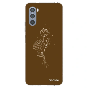 Picasee silikonový průhledný obal pro Motorola Moto G62 - Brown flowers