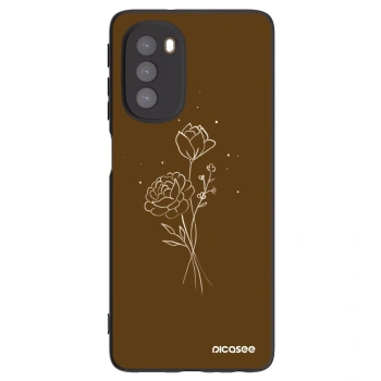 Obal pro Motorola Moto G51 - Brown flowers