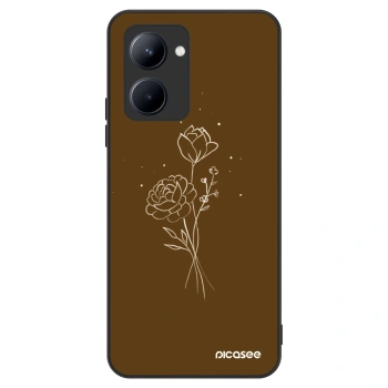 Obal pro Realme C33 (2023) - Brown flowers