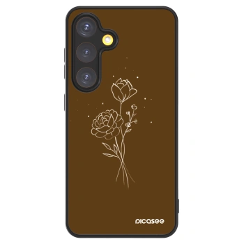 Picasee ULTIMATE CASE PowerShare pro Samsung Galaxy S24 S921B 5G - Brown flowers