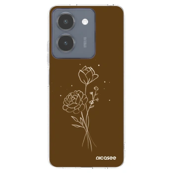 Obal pro Vivo Y36 4G - Brown flowers