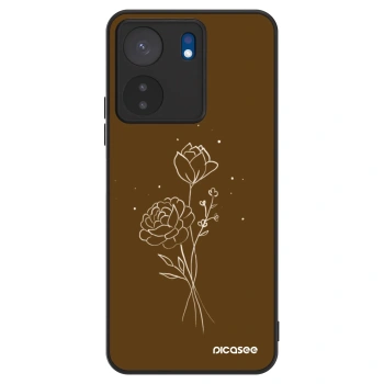 Obal pro Xiaomi Redmi 13C 4G - Brown flowers