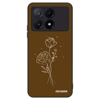 Obal pro Xiaomi Poco X6 Pro - Brown flowers