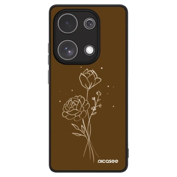 Picasee ULTIMATE CASE pro Xiaomi Redmi Note 13 Pro 4G - Brown flowers