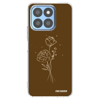 Picasee silikonový průhledný obal pro Honor X8b - Brown flowers