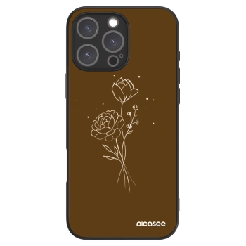 Picasee ULTIMATE CASE MagSafe pro Apple iPhone 16 Pro Max - Brown flowers
