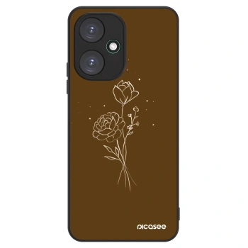 Obal pro Xiaomi Redmi 13C 5G - Brown flowers