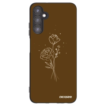 Picasee silikonový černý obal pro Samsung Galaxy A05s A057G - Brown flowers