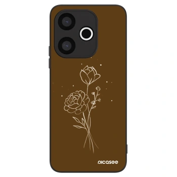 Obal pro Xiaomi Redmi 13 4G - Brown flowers
