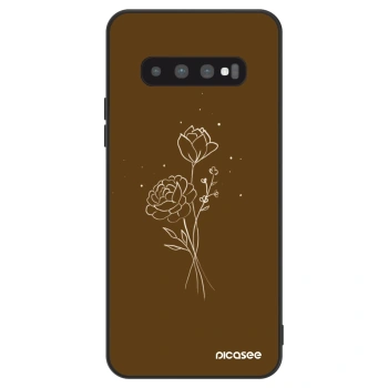 Obal pro Samsung Galaxy S10 Plus G975 - Brown flowers