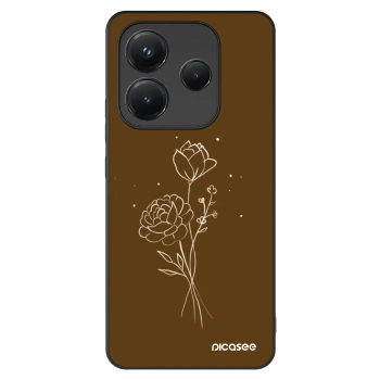 Picasee ULTIMATE CASE pro Xiaomi Redmi Note 14 5G - Brown flowers