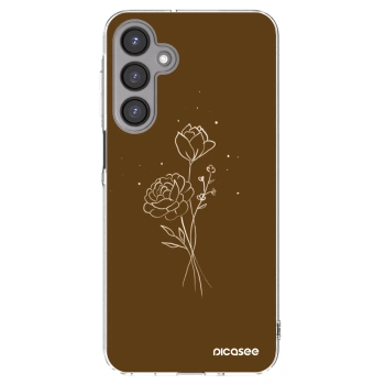 Picasee silikonový průhledný obal pro Samsung Galaxy A16 5G - Brown flowers