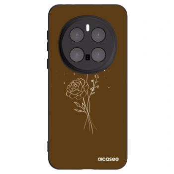 Picasee silikonový černý obal pro Honor Magic7 Pro 5G - Brown flowers
