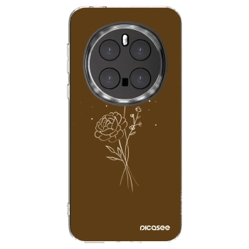 Picasee silikonový průhledný obal pro Honor Magic7 Pro 5G - Brown flowers
