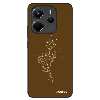 Picasee ULTIMATE CASE pro Xiaomi Redmi Note 14 4G - Brown flowers
